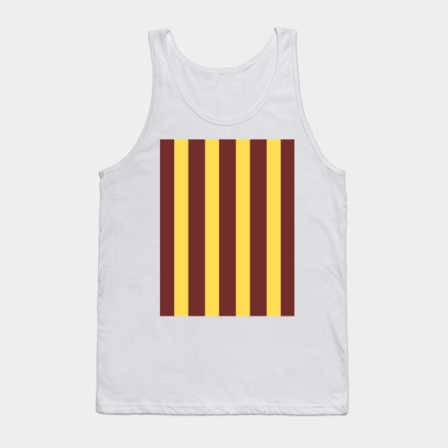 Sheffield United Retro 1982 Away Yellow and Brown Stripes Tank Top by Culture-Factory